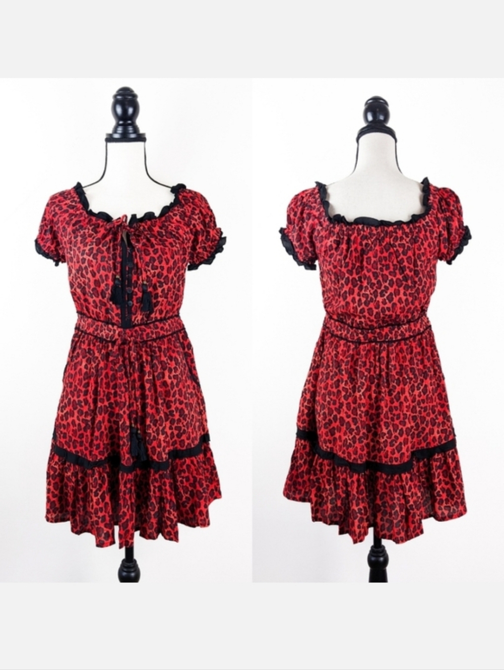 🦋LAST🦋 NWT Tulle and Batiste Nathalie Mini Dress, Tango Red, Size XS